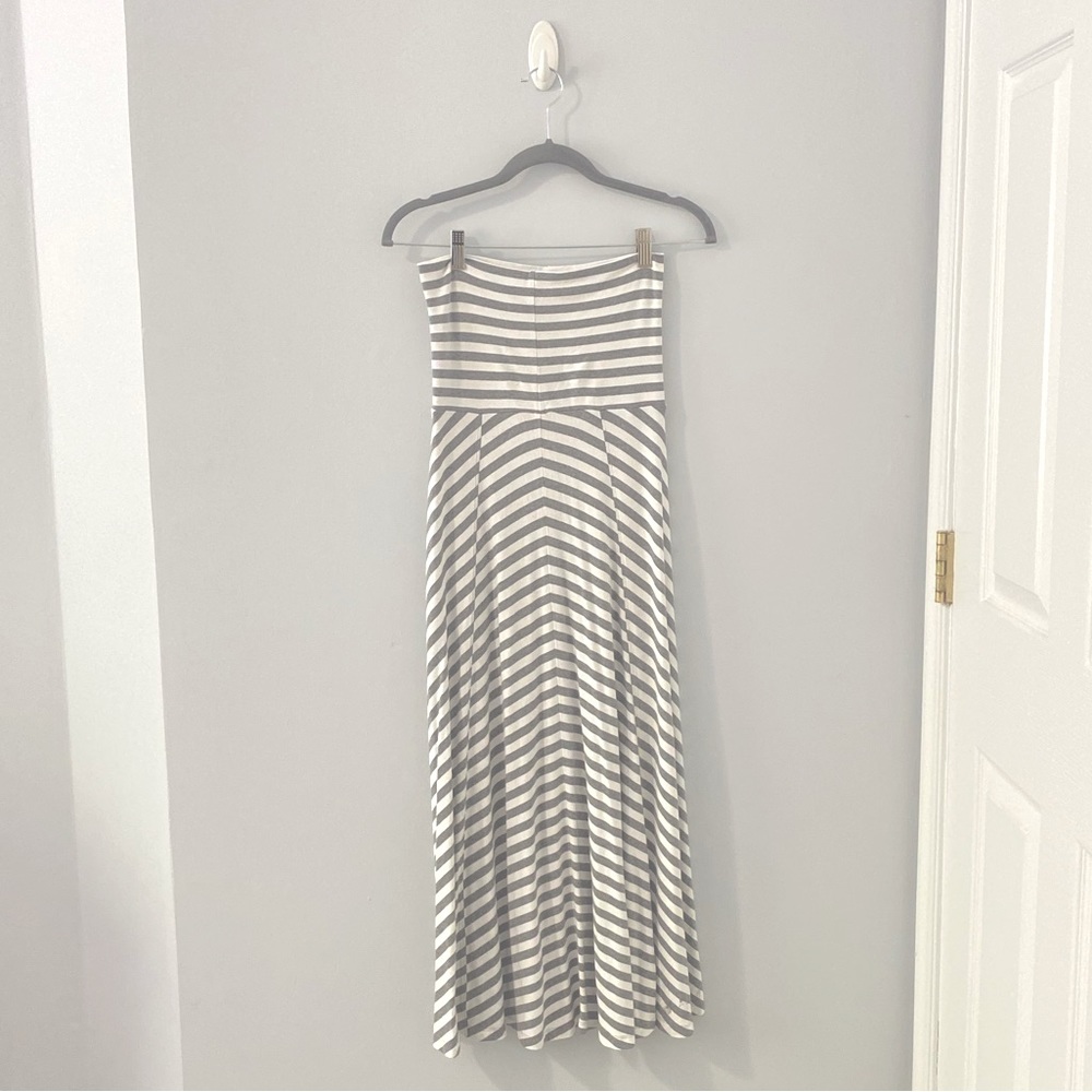 Gap Striped Convertible Strapless Midi Dress/Maxi fold down Skirt
